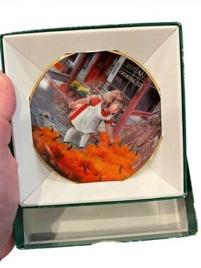 Vintage 1997 country pumpkins Donald Zolan Decorative mini Plate